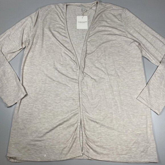 Majestic Filatures Women’s Soft Touch Open Cardigan – Ecru – Size M - Picture 5 of 9